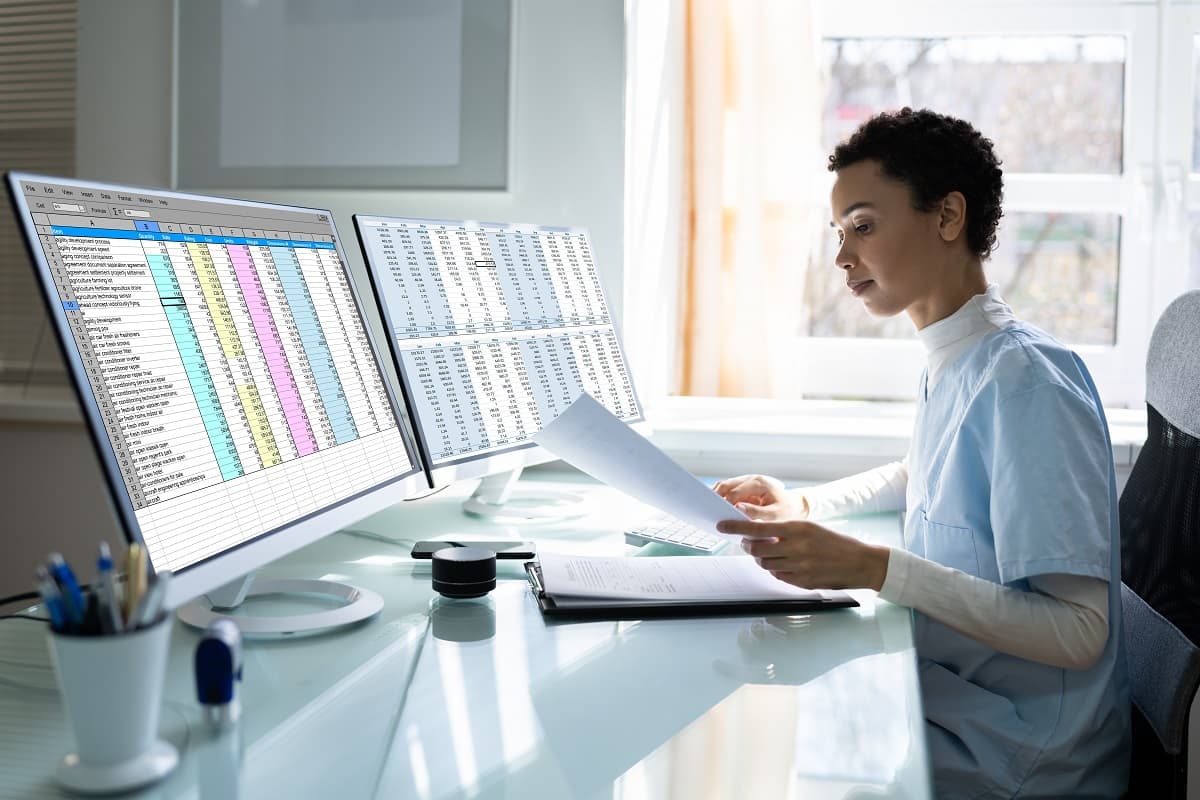 Medical billing on a computer